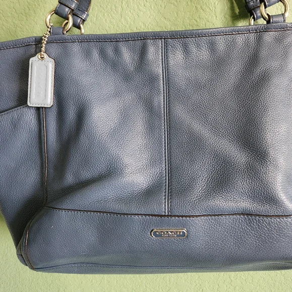 Coach Park Carrie Blue Leather Shoulderbag - Picture 3 of 15